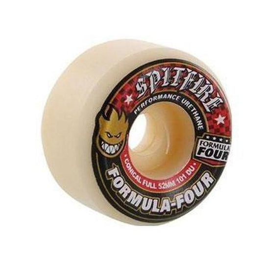 Spitfire Wheels Formula Four 101D Conical Full White - Red-Black Sheep Skate Shop