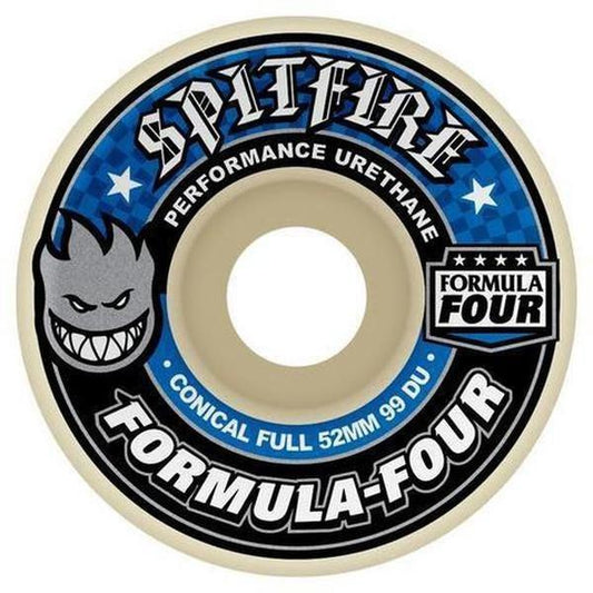 Spitfire Wheels Formula Four Conical Full White 99du-Black Sheep Skate Shop