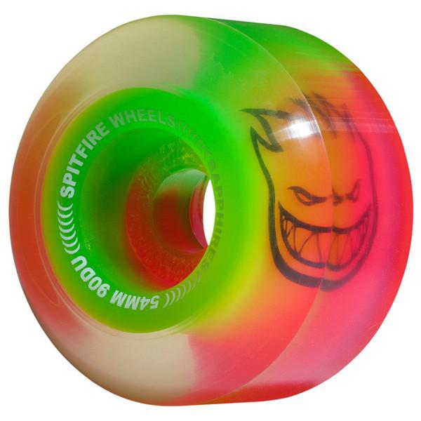 Spitfire Wheels Sapphires 90du 54mm Clear - Neon Pink - Green-Black Sheep Skate Shop