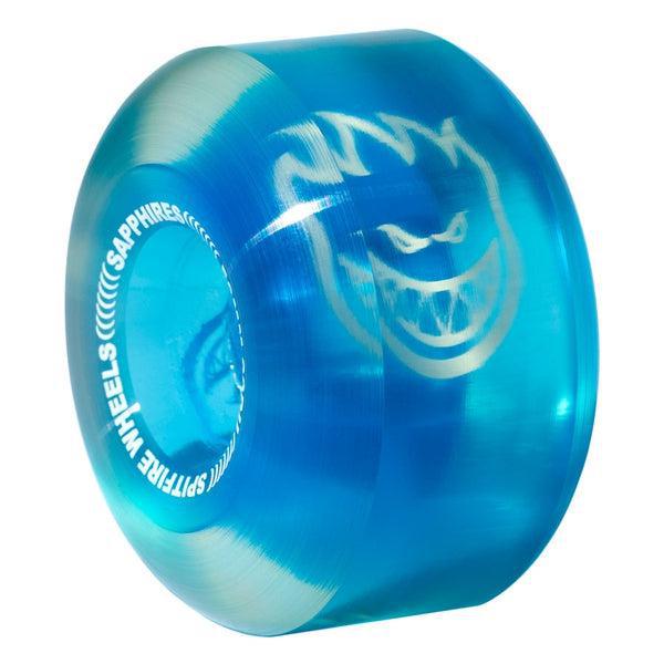 お買い得商店街 56mm 90du Sapphires Wheels Spitfire Clear Black – Blue - スケートボード