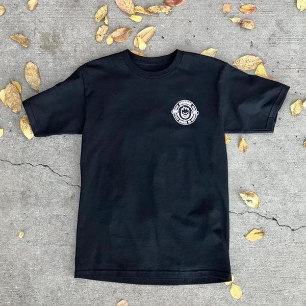 Spitfire x Black Sheep Arson Department Short Sleeve Tee Black-Black Sheep Skate Shop