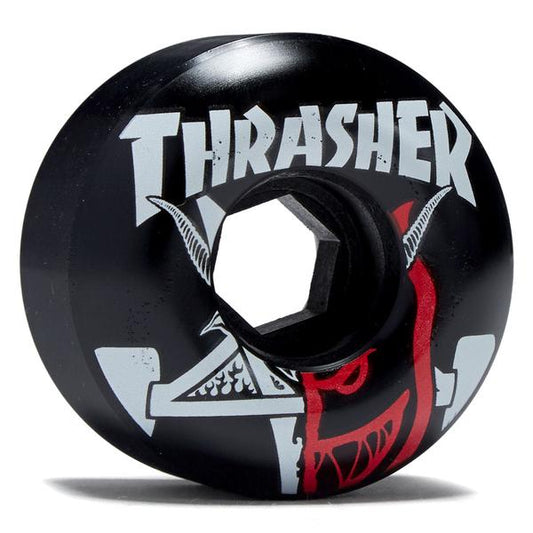 Spitfire x Thrasher 80HD Classic Full Thrash & Burn Wheels 56mm Black-Black Sheep Skate Shop
