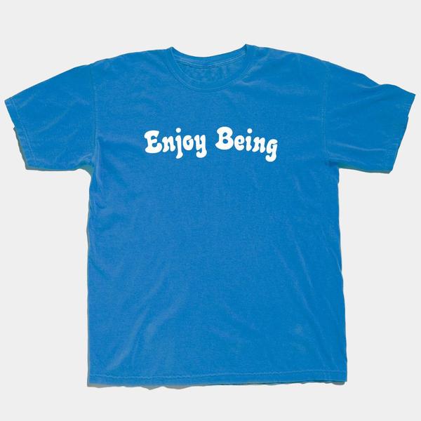 The Quiet Life Enjoy Being Tee Pigment Dyed Blue-Black Sheep Skate Shop