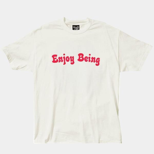 The Quiet Life Enjoy Being Tee Pigment Dyed Ivory-Black Sheep Skate Shop
