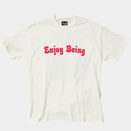 The Quiet Life Enjoy Being Tee Pigment Dyed Ivory-Black Sheep Skate Shop