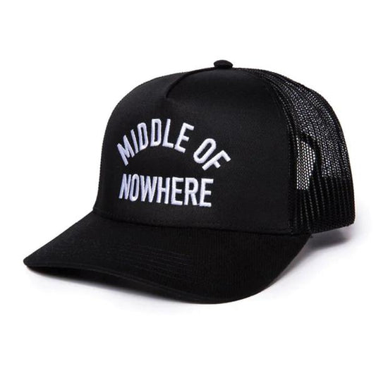 The Quiet Life Middle of Nowhere Trucker Hat Black-Black Sheep Skate Shop