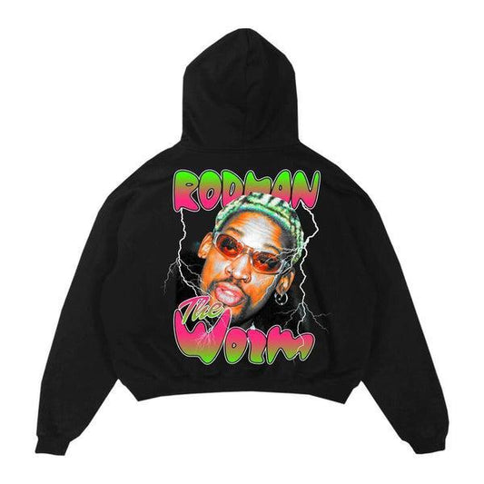 The Rodman Brand Worm Hoody Black - Multi-Black Sheep Skate Shop