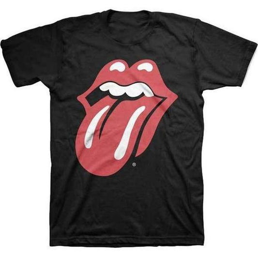 The Rolling Stones Classic Tongue Logo T-Shirt Black-Black Sheep Skate Shop