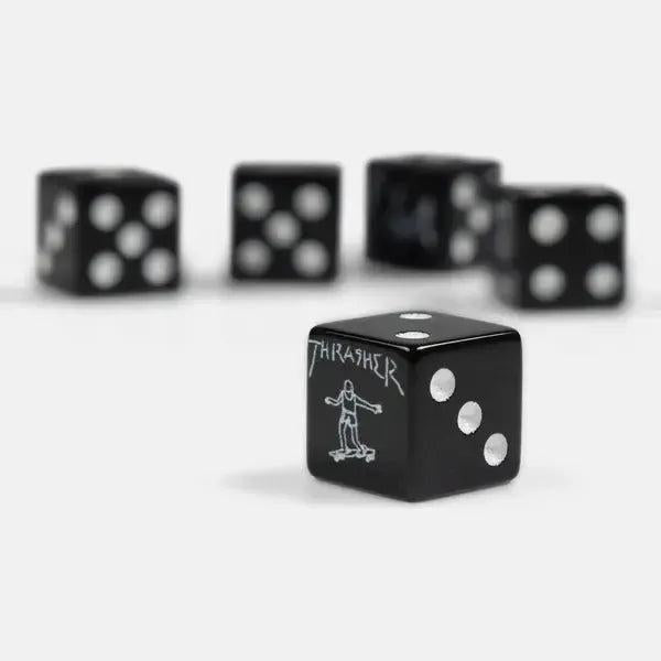 Thrasher Dice Set Black-Black Sheep Skate Shop
