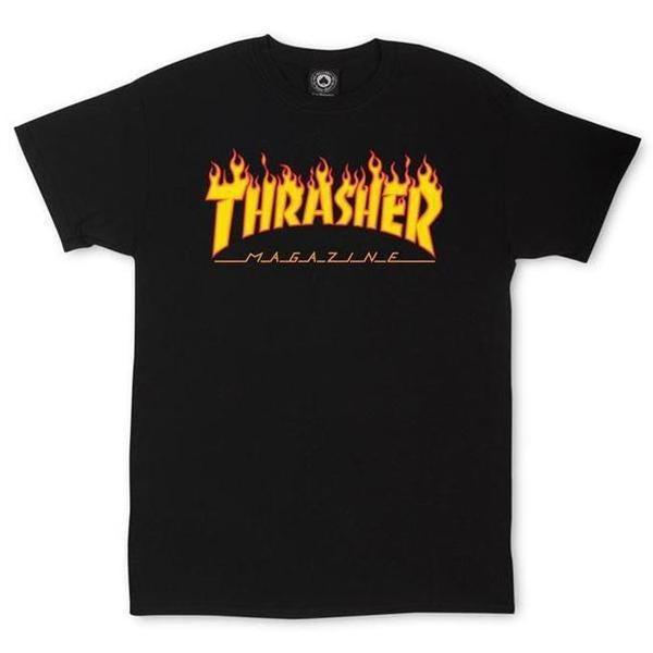Thrasher Flame Logo T-Shirt Black – Black Sheep Skate Shop