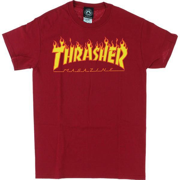 Thrasher Flame Logo T-Shirt Cardinal-Black Sheep Skate Shop