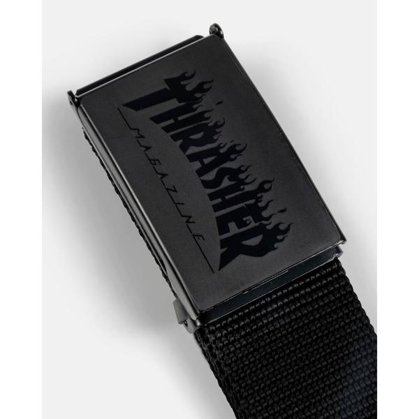 Thrasher Flame Web Belt Black-Black Sheep Skate Shop