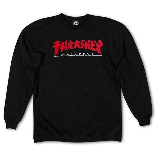 Thrasher Godzilla Logo Crewneck Sweatshirt Black-Black Sheep Skate Shop