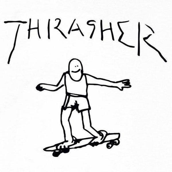 Thrasher Gonz Tee White-Black Sheep Skate Shop