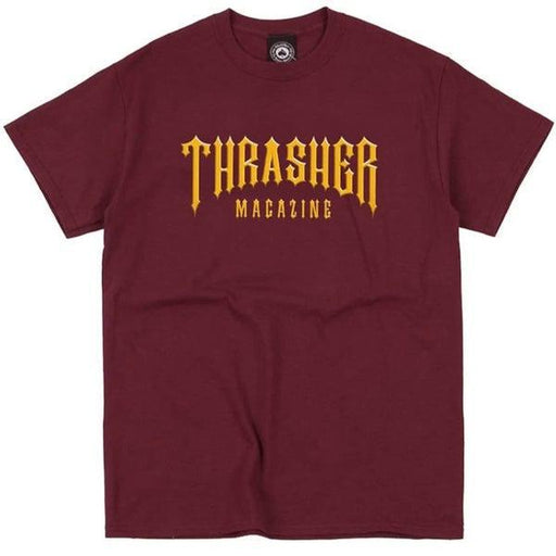 Thrasher Low Low Logo T-Shirt Maroon-Black Sheep Skate Shop