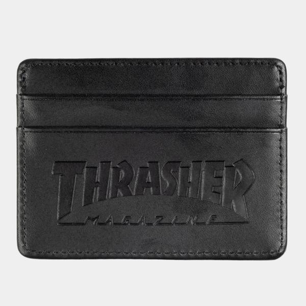 Thrasher Mag Leather Card Wallet Black-Black Sheep Skate Shop
