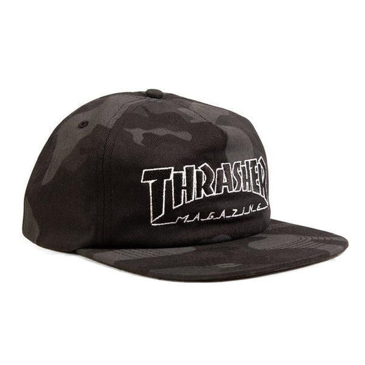 Thrasher Mag Outlined Snapback Hat Black Camo-Black Sheep Skate Shop