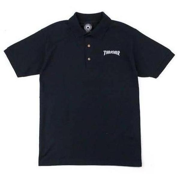 Thrasher Mag Polo Shirt Black-Black Sheep Skate Shop