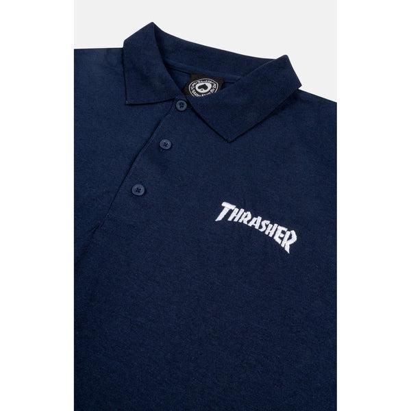 Thrasher Mag Polo Shirt Navy-Black Sheep Skate Shop