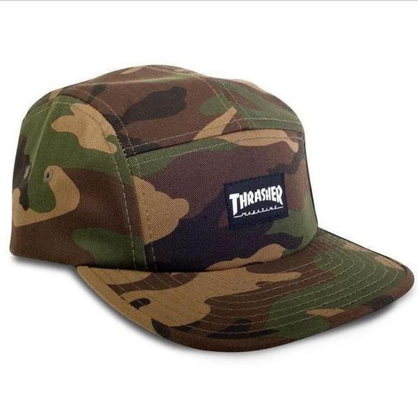 Thrasher Magazine 5-Panel Cap Camo-Black Sheep Skate Shop