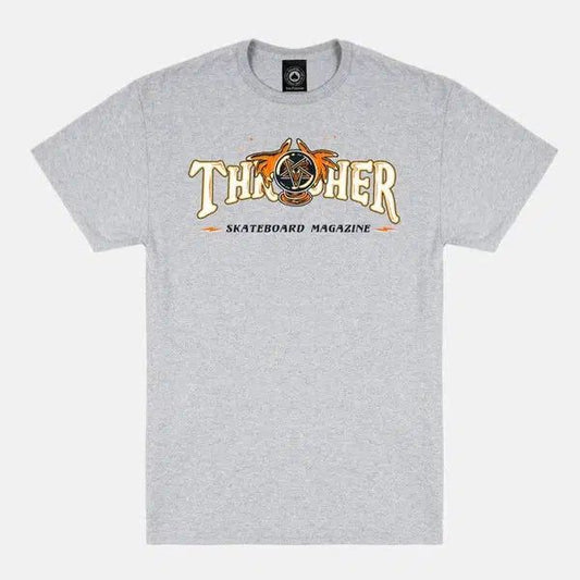 Thrasher Magazine Fortune Logo T-Shirt Ash Gray-Black Sheep Skate Shop