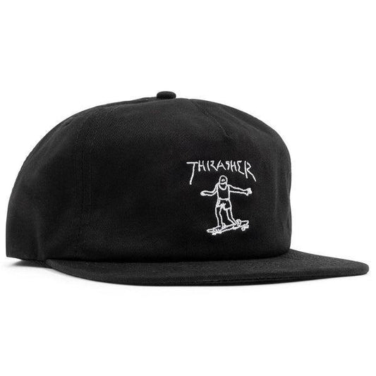 Thrasher Magazine Gonz Logo Snapback Hat Black-Black Sheep Skate Shop