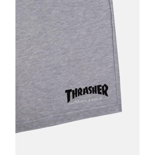 Thrasher Magazine Mag Logo P.E. Sweat Shorts Heather Grey-Black Sheep Skate Shop
