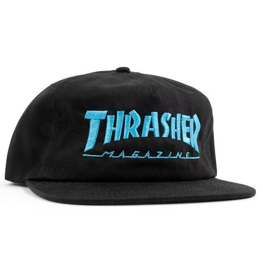 Thrasher Magazine Mag Logo Snapback Hat Black - Blue-Black Sheep Skate Shop
