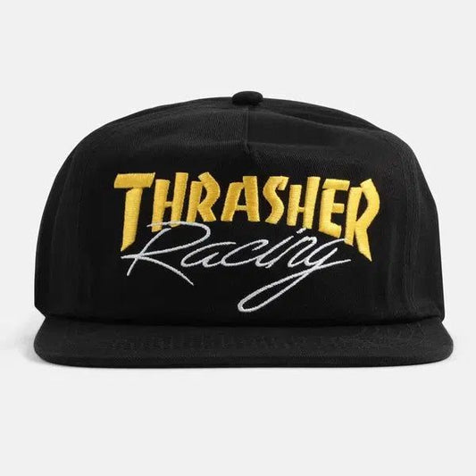 Thrasher Magazine Racing Snapback Hat Black - Gold-Black Sheep Skate Shop