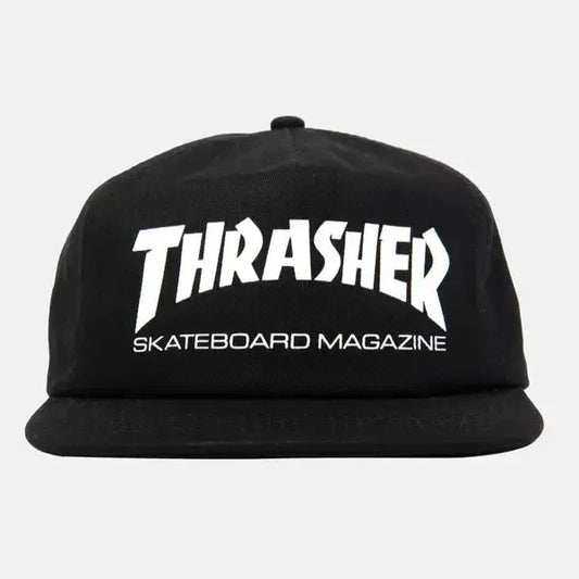 Thrasher Magazine Skate Mag Logo Snapback Hat Black - White-Black Sheep Skate Shop
