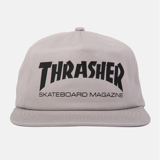 Thrasher Magazine Skate Mag Logo Snapback Hat Grey - Black-Black Sheep Skate Shop