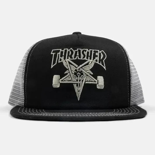 Thrasher Magazine Skategoat Mesh Hat Black - Grey-Black Sheep Skate Shop