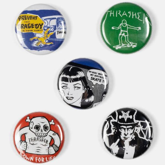 Thrasher Magazine Usual Suspects Button Pack-Black Sheep Skate Shop