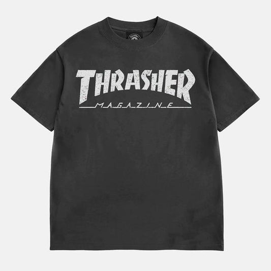 Thrasher Magazine Vintage Logo T-Shirt Black Enzyme Wash-Black Sheep Skate Shop