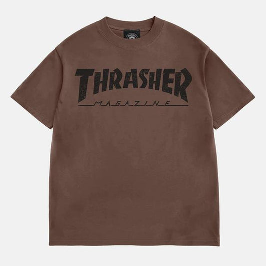 Thrasher Magazine Vintage Logo T-Shirt Chocolate Enzyme Wash-Black Sheep Skate Shop