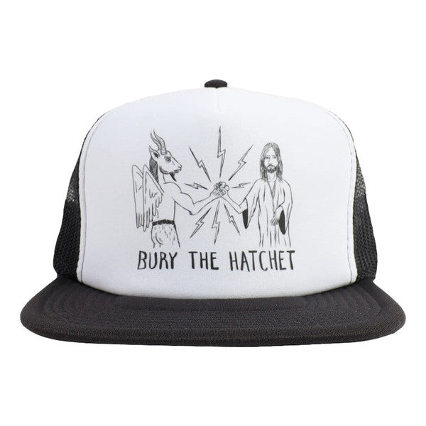 Thrasher Magazine x Toy Machine Skateboards B.T.H. Mesh Snapback Hat Black - White-Black Sheep Skate Shop