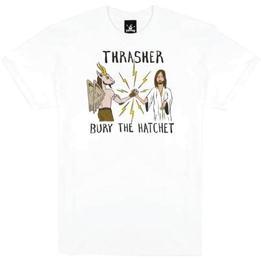 Thrasher Magazine x Toy Machine Skateboards B.T.H. T-Shirt White-Black Sheep Skate Shop