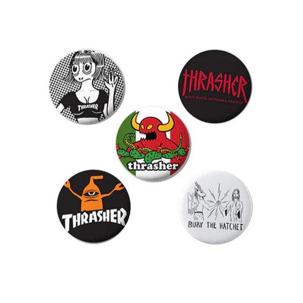 Thrasher Magazine x Toy Machine Skateboards Button Pack-Black Sheep Skate Shop