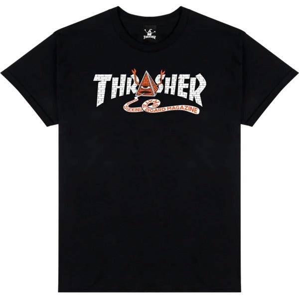 スケートボード thrasher skateboard magazine t-shirts Thrasher Magazine OUTLINED SKATE MAG LOGO Skateboard T Shirt