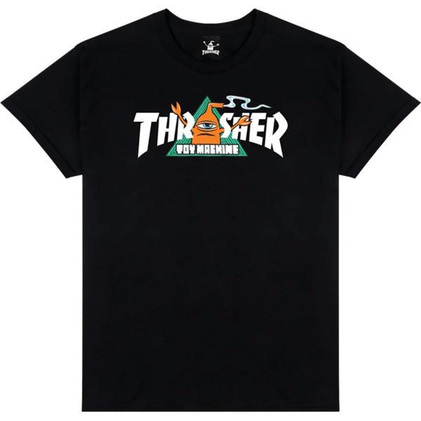 Thrasher Magazine x Toy Machine Skateboards Vortex T-Shirt Black-Black Sheep Skate Shop