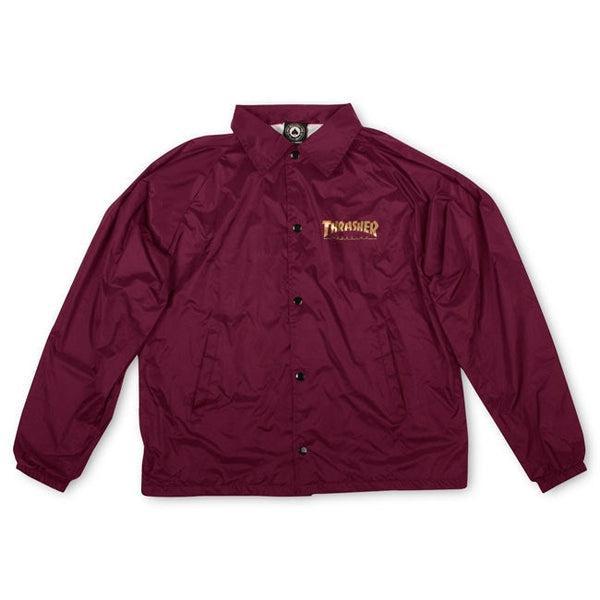 Thrasher Pentagram Coaches Jacket Burgundy – Black Sheep Skate Shop