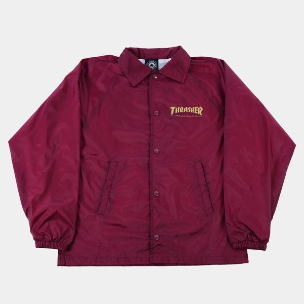 Thrasher Pentagram Coaches Jacket Burgundy – Black Sheep Skate Shop