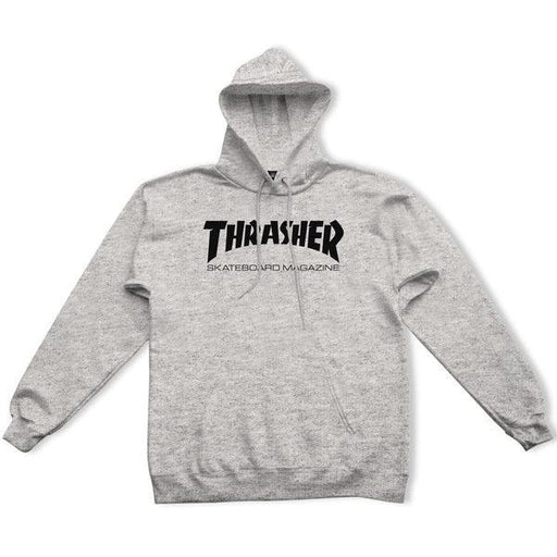 Thrasher Magazine Skateboard Hoodie Men's Med Gray Pullover Graphic  Flames Logo