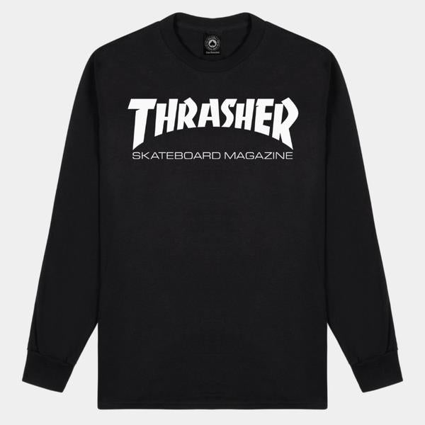 Thrasher Skate Mag Logo Long Sleeve Tee Black-Black Sheep Skate Shop