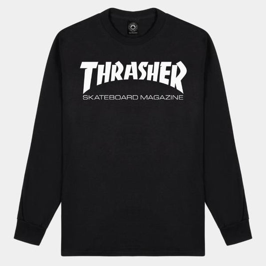 Thrasher Skate Mag Logo Long Sleeve Tee Black-Black Sheep Skate Shop