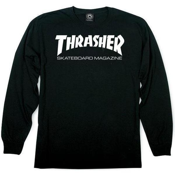 Thrasher Skate Mag Logo Long Sleeve Tee Black-Black Sheep Skate Shop