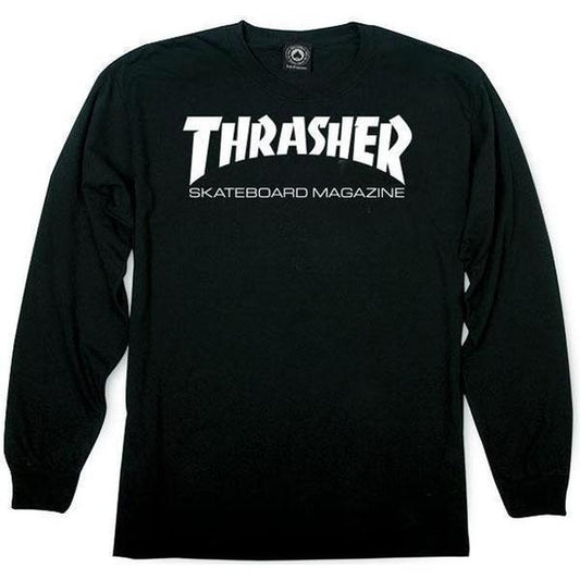 Thrasher Skate Mag Logo Long Sleeve Tee Black-Black Sheep Skate Shop