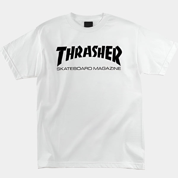 スケートボード thrasher skateboard magazine t-shirts Thrasher Skate Mag T-Shirt White – Black Sheep Skate Shop