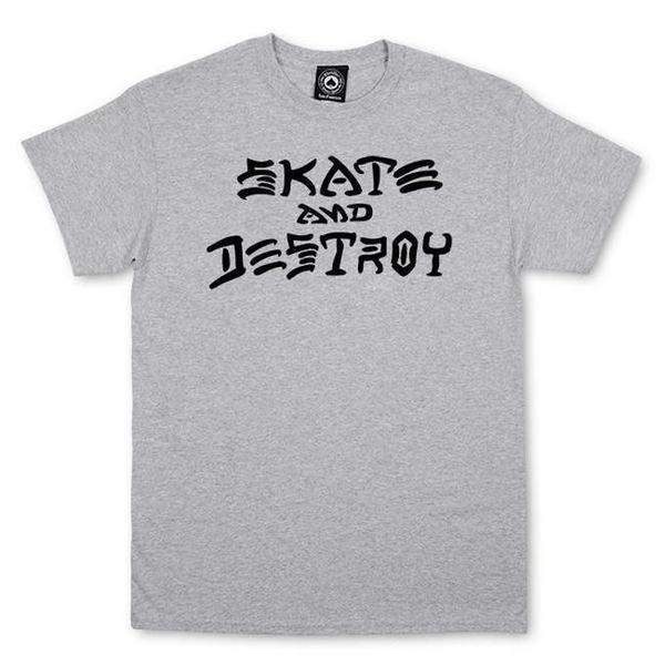 Thrasher Skate and Destroy Tee Athletic Grey-Black Sheep Skate Shop