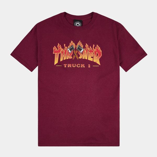 Thrasher Truck 1 Tee Maroon-Black Sheep Skate Shop